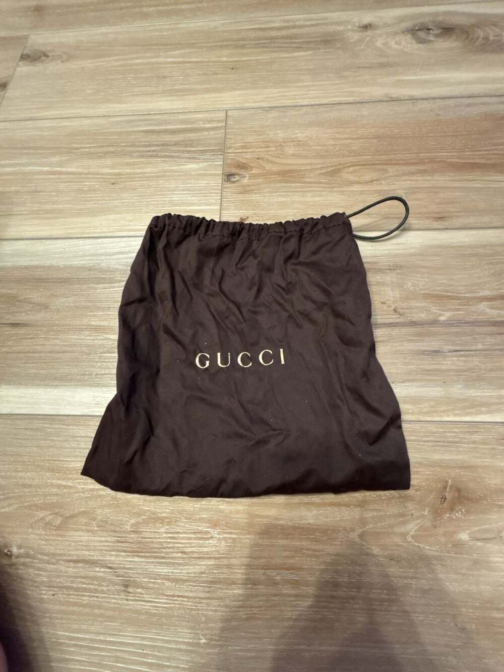 Gucci Brown Fabric Drawstring Dust Bag Pouch